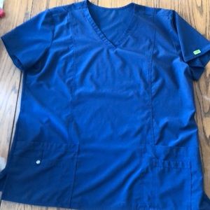 💋Navy blue scrub top💋